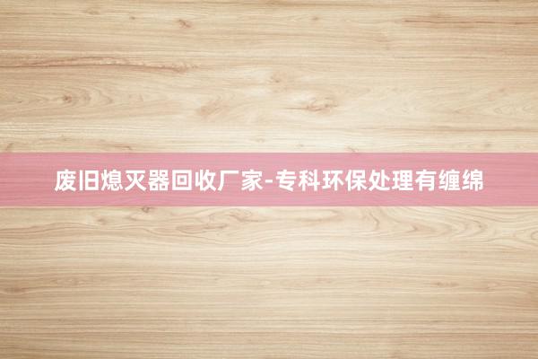 废旧熄灭器回收厂家-专科环保处理有缠绵